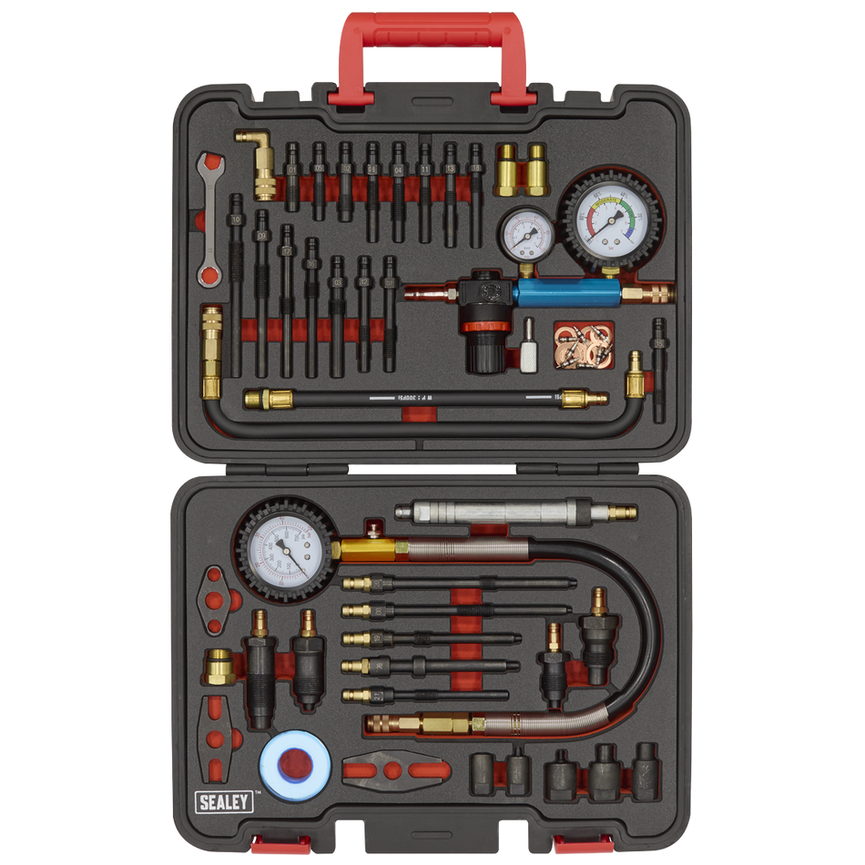 Sealey VS567 Diesel/Petrol Master Compression & Leakage Test Kit 46pc