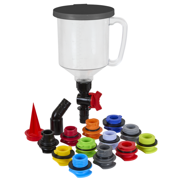 Sealey VS7107 Master Engine Oil Funnel Filling Kit 15pc