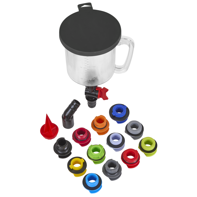 Sealey VS7107 Master Engine Oil Funnel Filling Kit 15pc