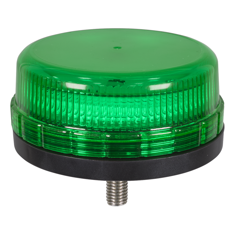 Sealey WB45LEDG SMD LED Rotating Flashing Warning Beacon with 12mm Bolt Fixing - Green 12/24V