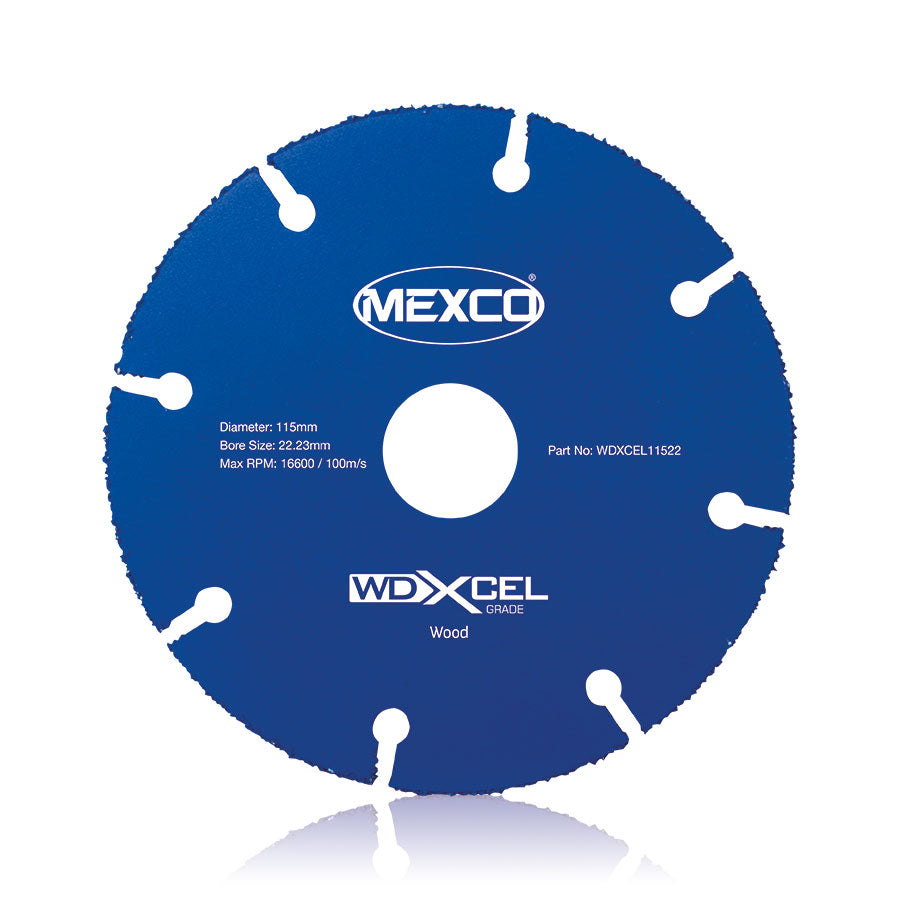 Mexco WDXCEL11522 115MM WOOD CUTTING BLADE XCEL GRADE 22.23MM BORE