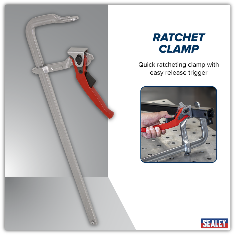 SEALEY WRC600 Welding Ratchet Clamp 600 x 120mm