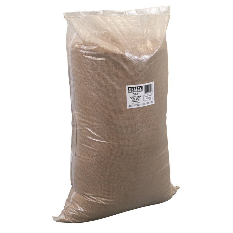 Sealey WS25KG Walnut Shell Blast Media - Size 16/30 - 25kg Bag