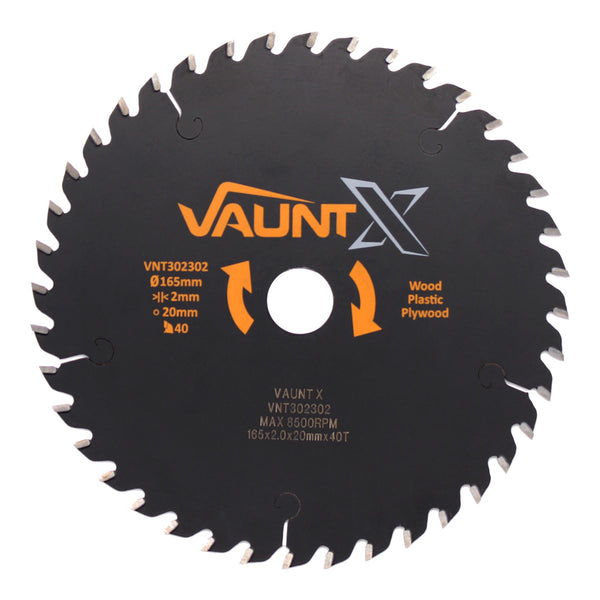 Vaunt X1310000 X 165mm x 20mm 40T TCT Premium Circular Saw Blade