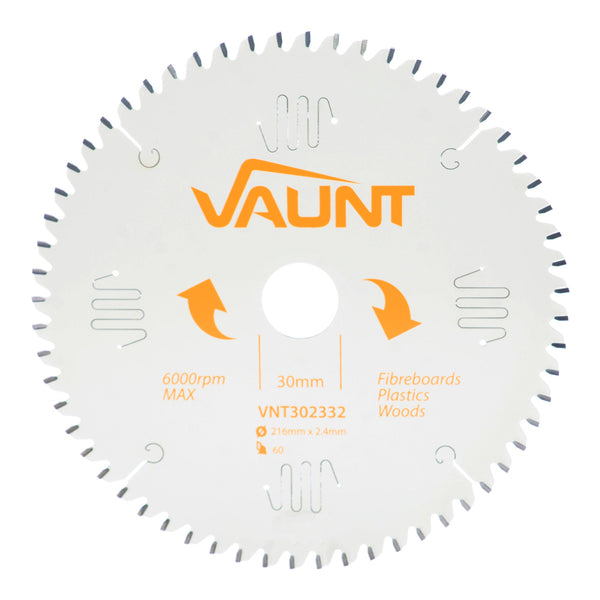 Vaunt X1310003 X 216mm x 30mm 60T TCT Premium Circular Saw Blade