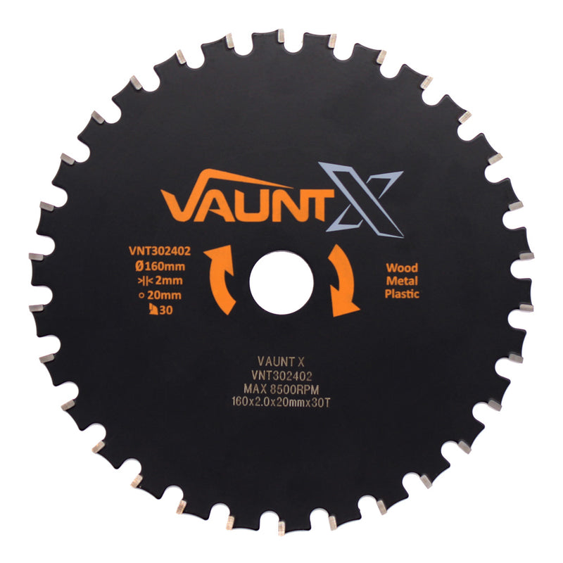 Vaunt X1310010 X 160mm x 20mm 30T TCT Multi-Purpose Circular Saw Blade with 10mm Reduction Ring