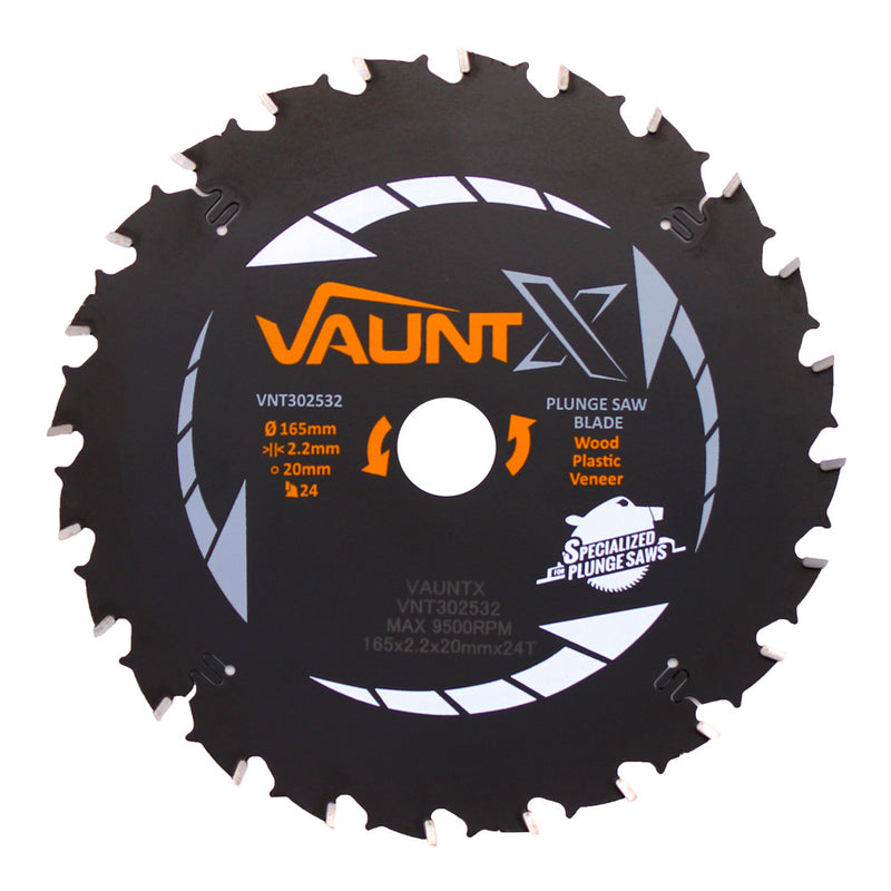 Vaunt X1310023 X 165mm x 20mm 24T TCT Circular Plunge Saw Blade