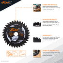 Vaunt X1310031 X 136mm x 20mm 32T TCT Circular Thin Kerf Saw Blade with 10mm Reduction Ring