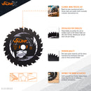 Vaunt X1310033 X 165mm x 20mm 24T TCT Circular Thin Kerf Saw Blade