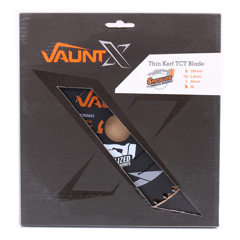 Vaunt X1310036 X 190mm x 30mm 48T TCT Circular Thin Kerf Saw Blade