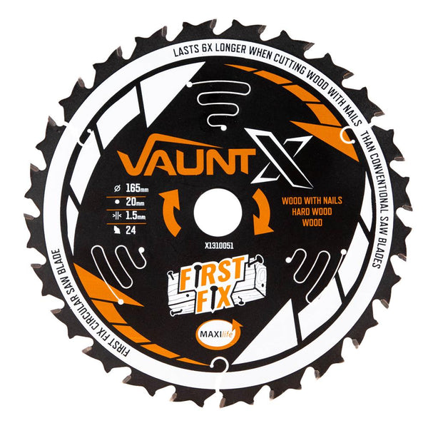 Vaunt X1310051 X 165mm x 20mm 24T First Fix Circular Saw Blade