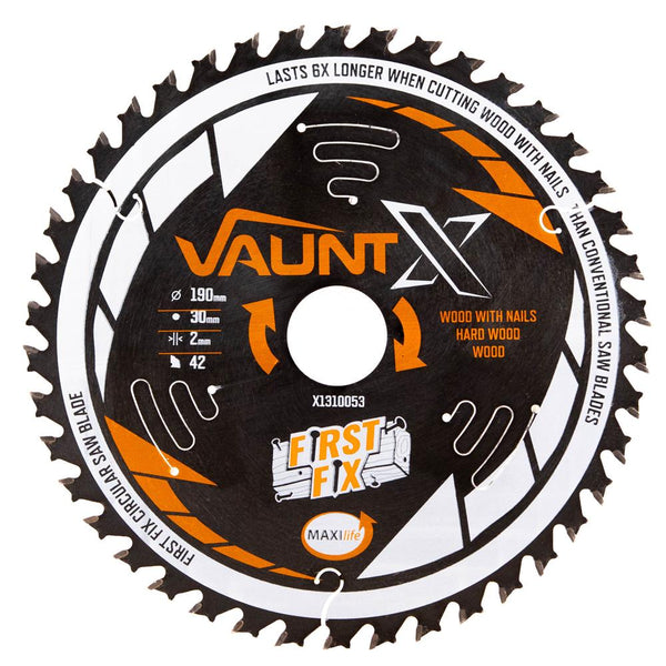 Vaunt X1310053 X 190mm x 30mm 42T First Fix Circular Saw Blade