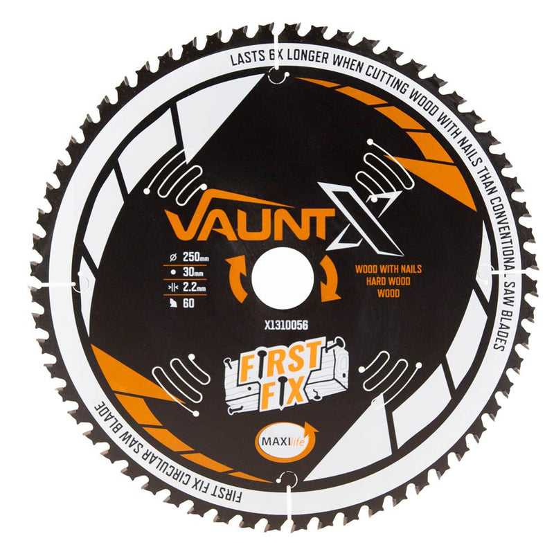 Vaunt X1310056 X 250mm x 30mm 60T First Fix Circular Saw Blade