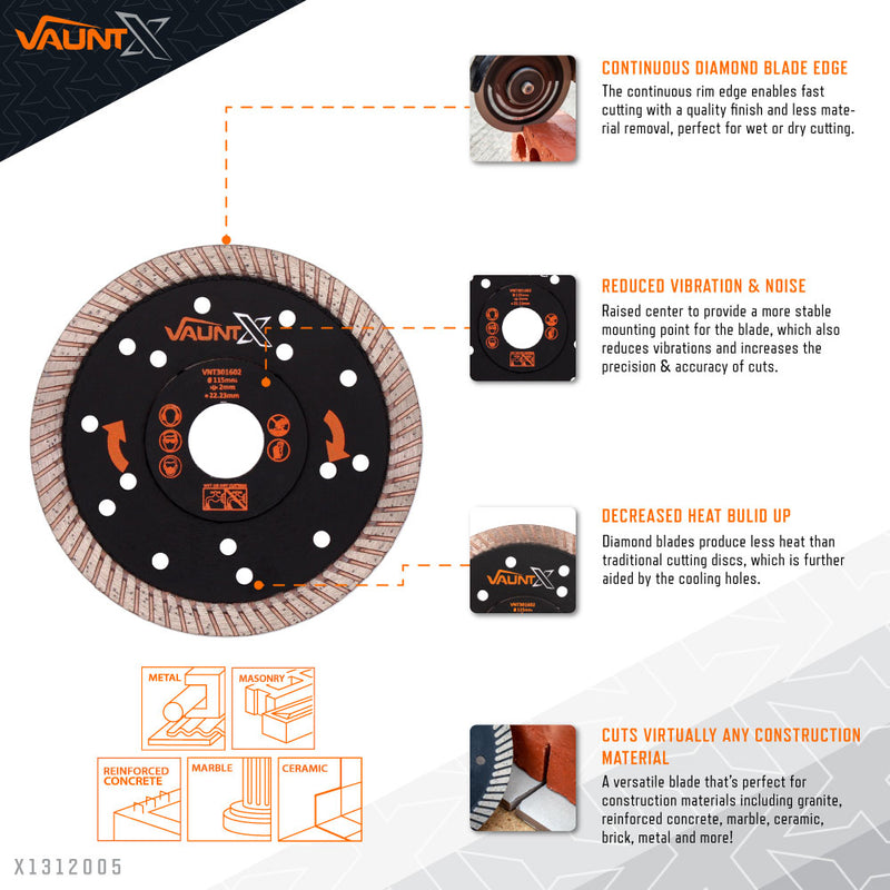 Vaunt X1312005 X Diamond Blade Multi-Purpose 115mm