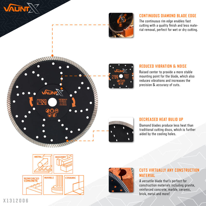 Vaunt X1312006 X Diamond Blade Multi-Purpose 230mm