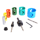 Vaunt X1323015 X Premium Holesaw Bi-Metal Electrician Set Color Coded - 11 piece