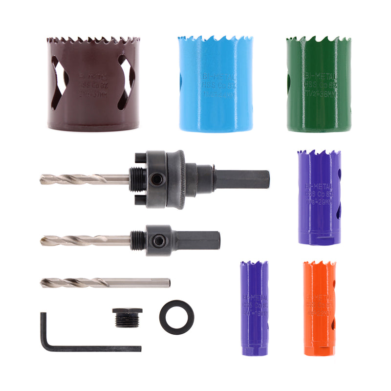 Vaunt X1323016 X Premium Holesaw Bi-Metal Plumbers Set Color Coded - 11 Piece