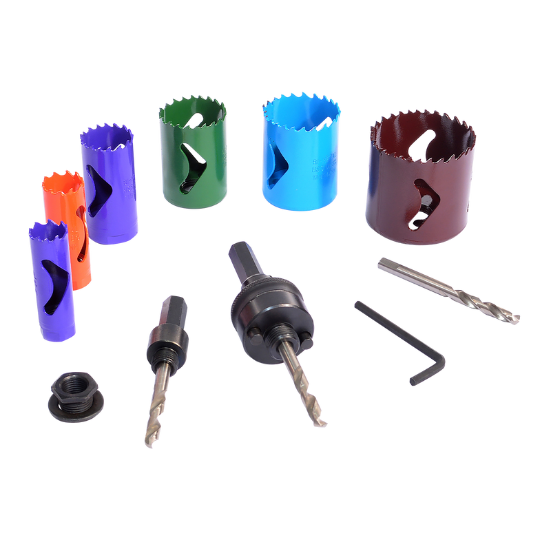 Vaunt X1323016 X Premium Holesaw Bi-Metal Plumbers Set Color Coded - 11 Piece