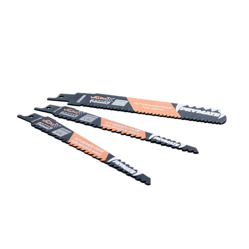 Vaunt X1353005 X 3 Piece Heavy Duty Demolition Mixed Use Reciprocating Saw Blade Set