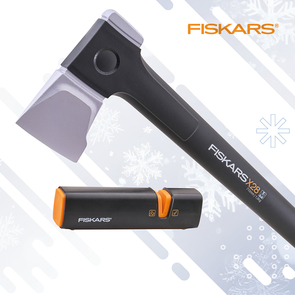 FISKARS SPLITTING AXE AND SHARPENER - 1075433