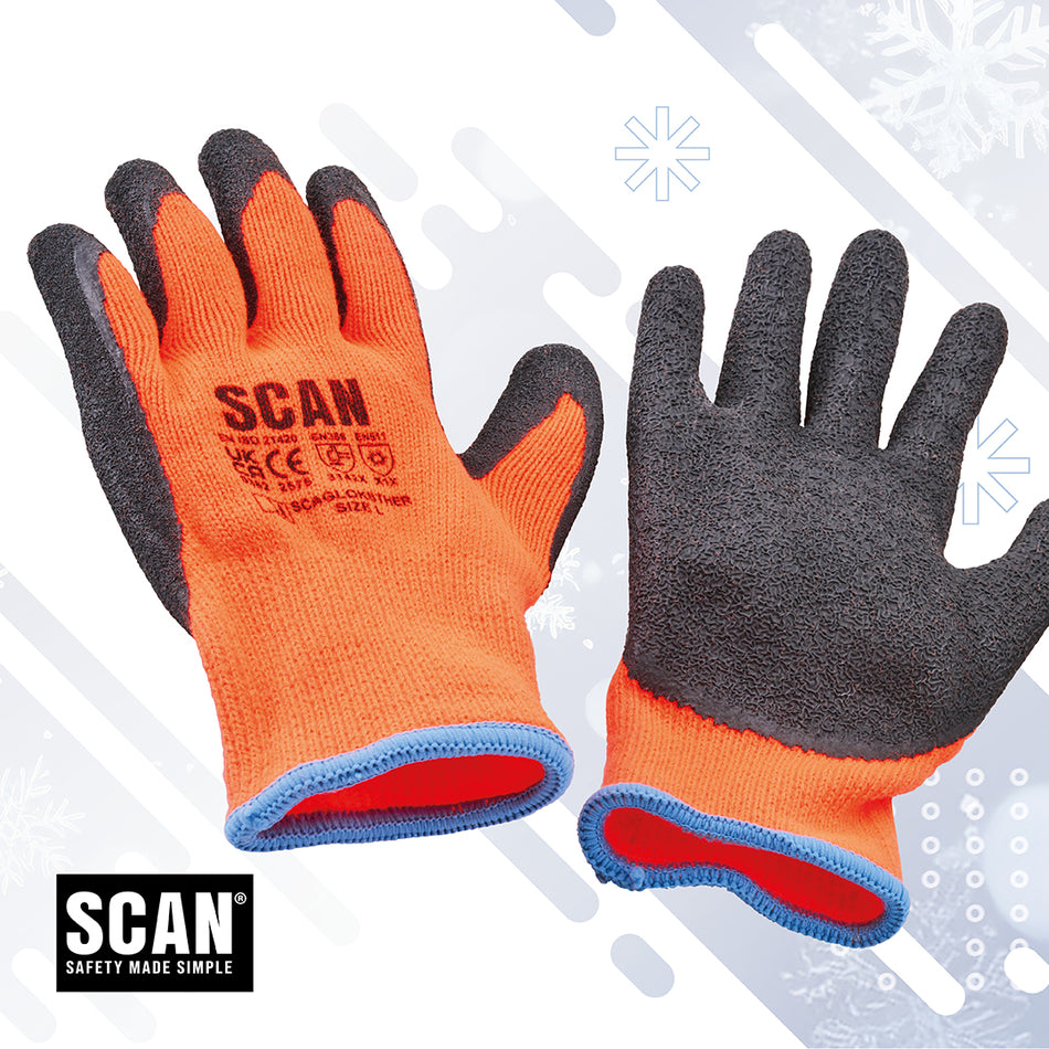 SCAN THERMAL LATEX DIPPED GLOVES (3PK) - SCAGLOKSTH3