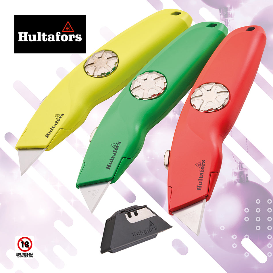 HULTAFORS HI-VIS TRIMMING KNIFE & 10 BLADES - 388060