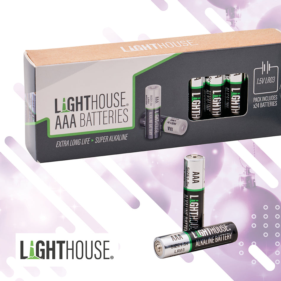 LIGHTHOUSE ALKALINE BATTERIES AAA-LR-03 (24) - BATAAA24