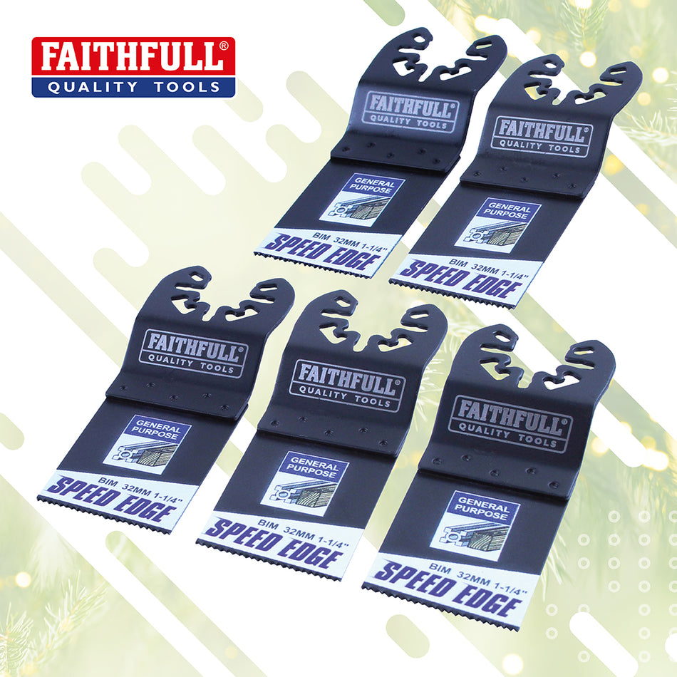 FAITHFULLL M/T SPEED EDGE WOOD/METAL BLADE 32MM X5S - MFWM32SE5