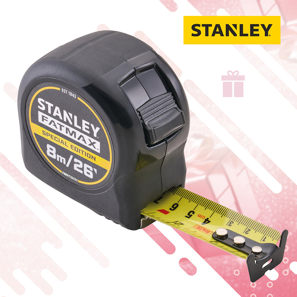 STANLEY FATMAX CLASSIC BLACK TAPE MEASURE 8M - FMHT33727-0