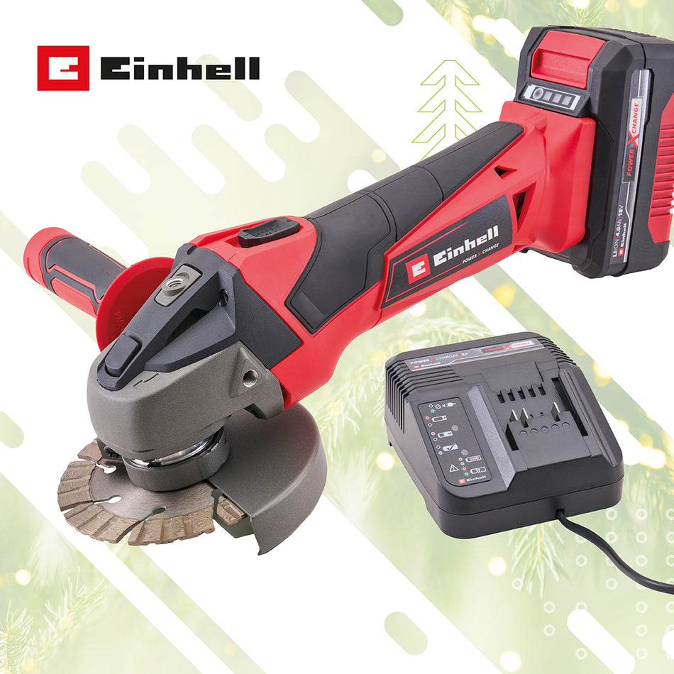 EINHELL ANGLE GRINDER KIT 18V 1X 4AH - 4431133