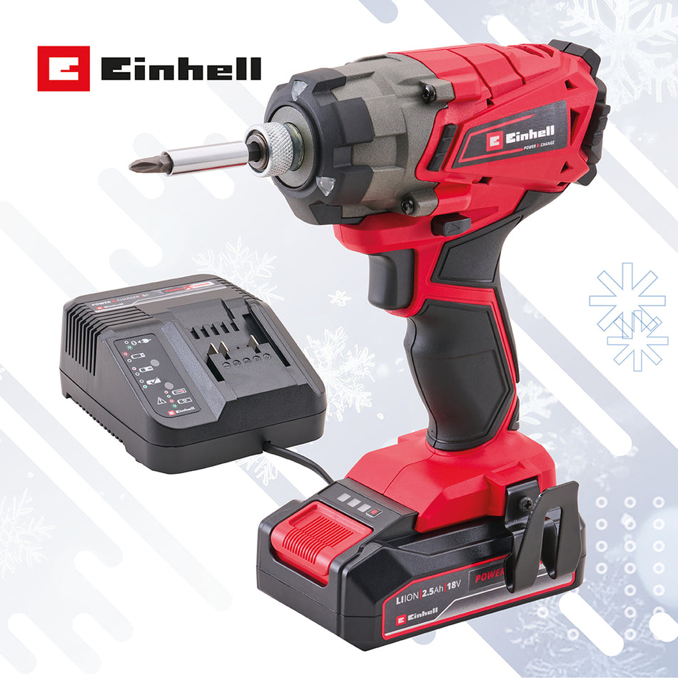 EINHELL IMPACT DRIVER KIT 18V 1 X 2.5AH - 4510034+4512097