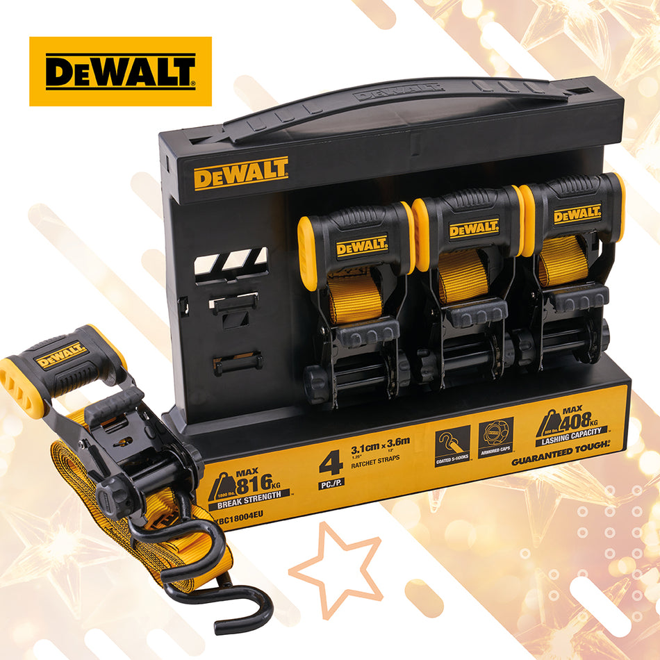 DEWALT RATCHET STRAP SET 4PC 3.6M - DXBC18004EU