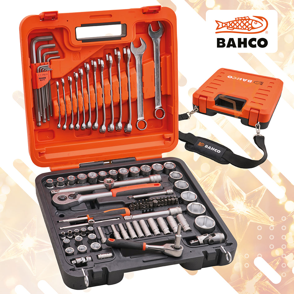 BAHCO SOCKET SET 98PC WITH CARRY STRAP - S98MC1H