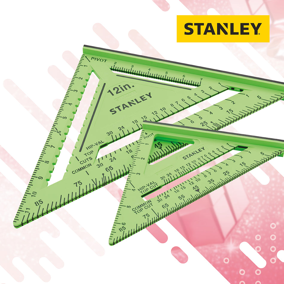 STANLEY HI-VIS SQUARE TWIN PACK 7 + 12" - STHT46015-0