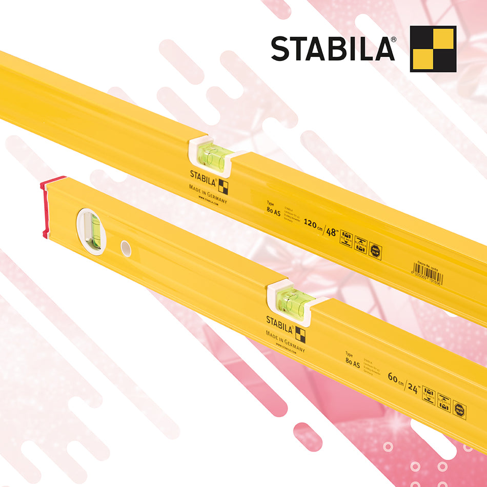 STABILA SPIRIT LEVEL TWIN PACK 80A 120 & 60CM - 20238