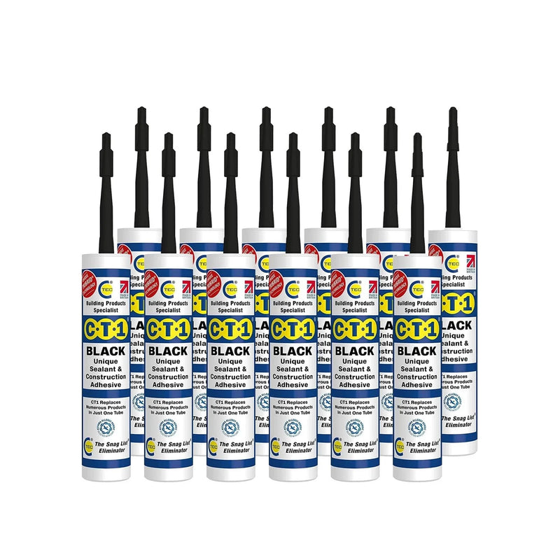 CT1 Black Sealant & Adhesive Tribrid Multi-purpose Sealant, 290ml 1/2/3/6/12 Pack