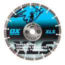OX Tools OX-XLS-230/22 Trade XL Super - Turbo Segmented Diamond Blade - Concrete & GP - 230/22.23mm