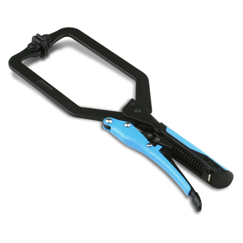 OX Hand Tools P204502 Auto Adjust 10-Inch Long Reach C Clamp With Swivel Pad - Gripped