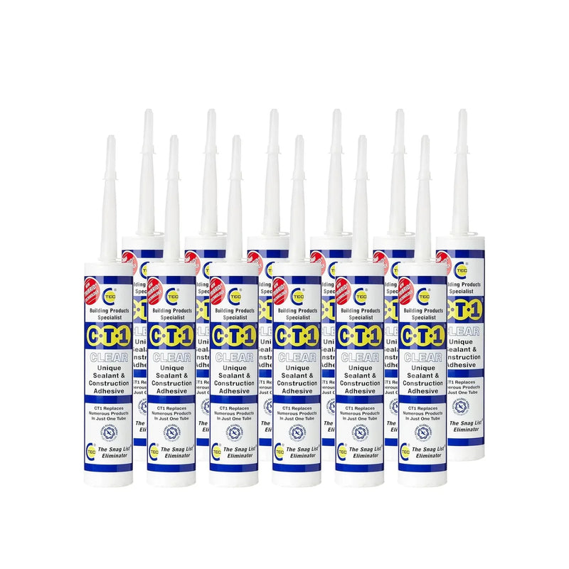 CT1 Clear Sealant & Adhesive Tribrid Multi-purpose Sealant, 290ml 1/2/3/6/12 Pack