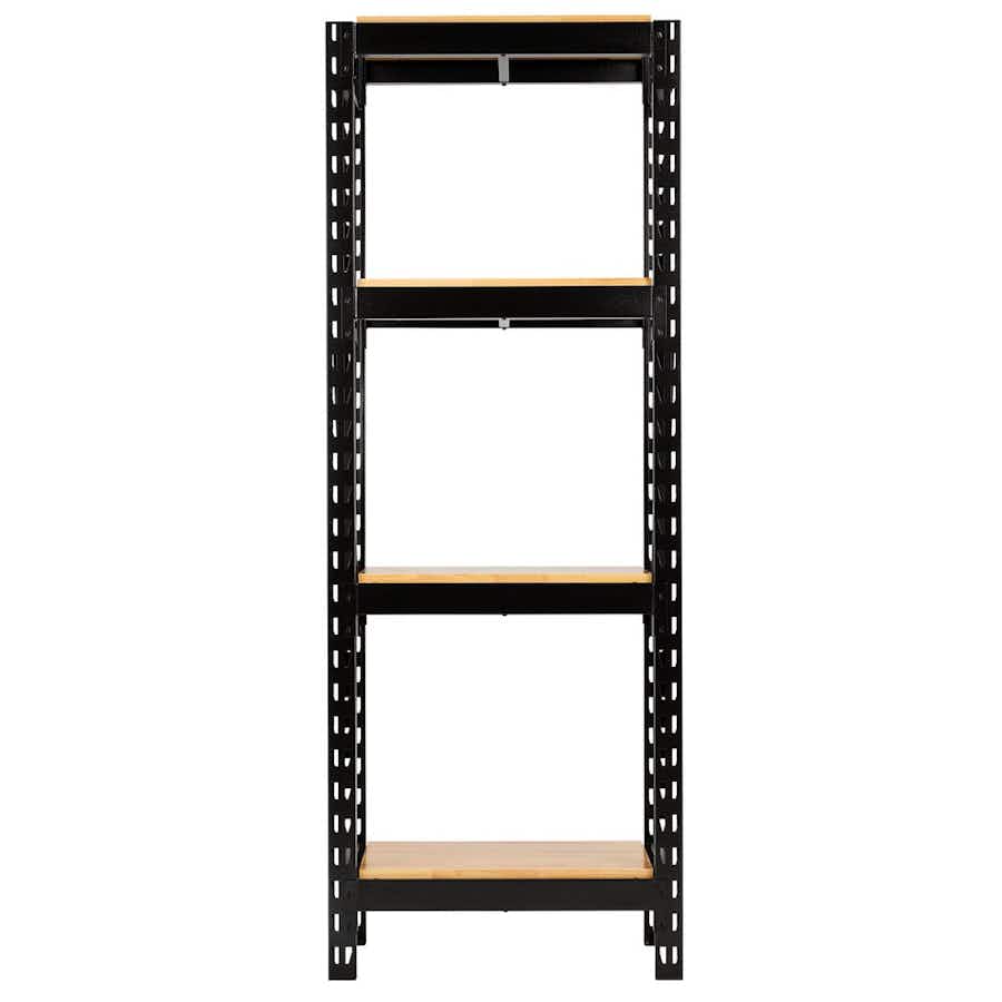 BUNKER® 27978 21 Piece Modular 4 Tier Racking with Hardwood Shelving, 750mm