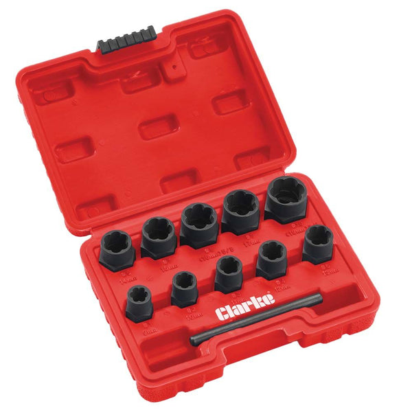 Clarke 1801933 CHT932 10 Piece Bolt Remover Set (9-19mm)