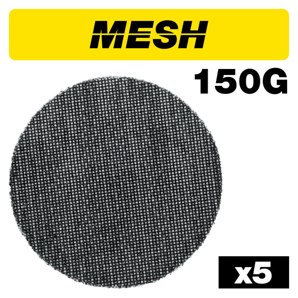 Trend Tools AB/150/150M Mesh Random Orbital Sanding Disc 5Pc 150Mm 150 Grit