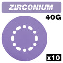 Trend Tools AB/150/40Z Zirconium Random Orbital Sanding Disc 10Pc 150Mm 40 Grit