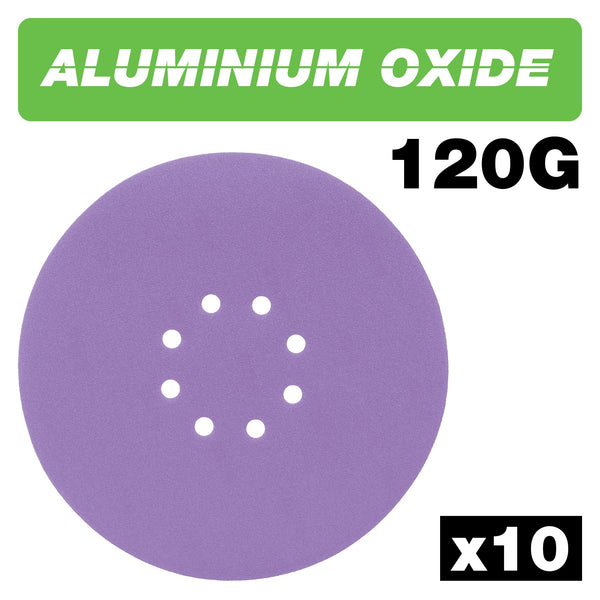 Trend Tools AB/225/120A Aluminium Oxide Random Orbital Sanding Disc 120 Grit 225Mm 10Pc