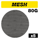 Trend Tools AB/225/80M Mesh Random Orbital Sanding Disc 5Pc 225Mm 80 Grit