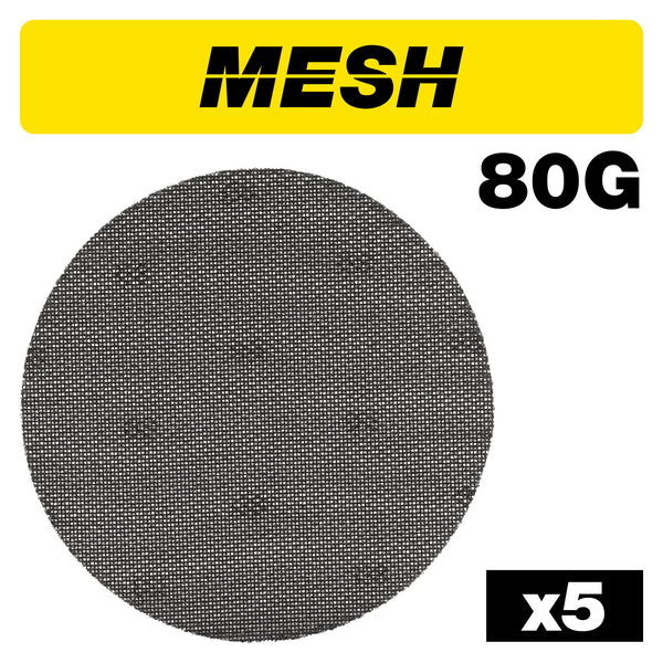 Trend Tools AB/225/80M Mesh Random Orbital Sanding Disc 5Pc 225Mm 80 Grit
