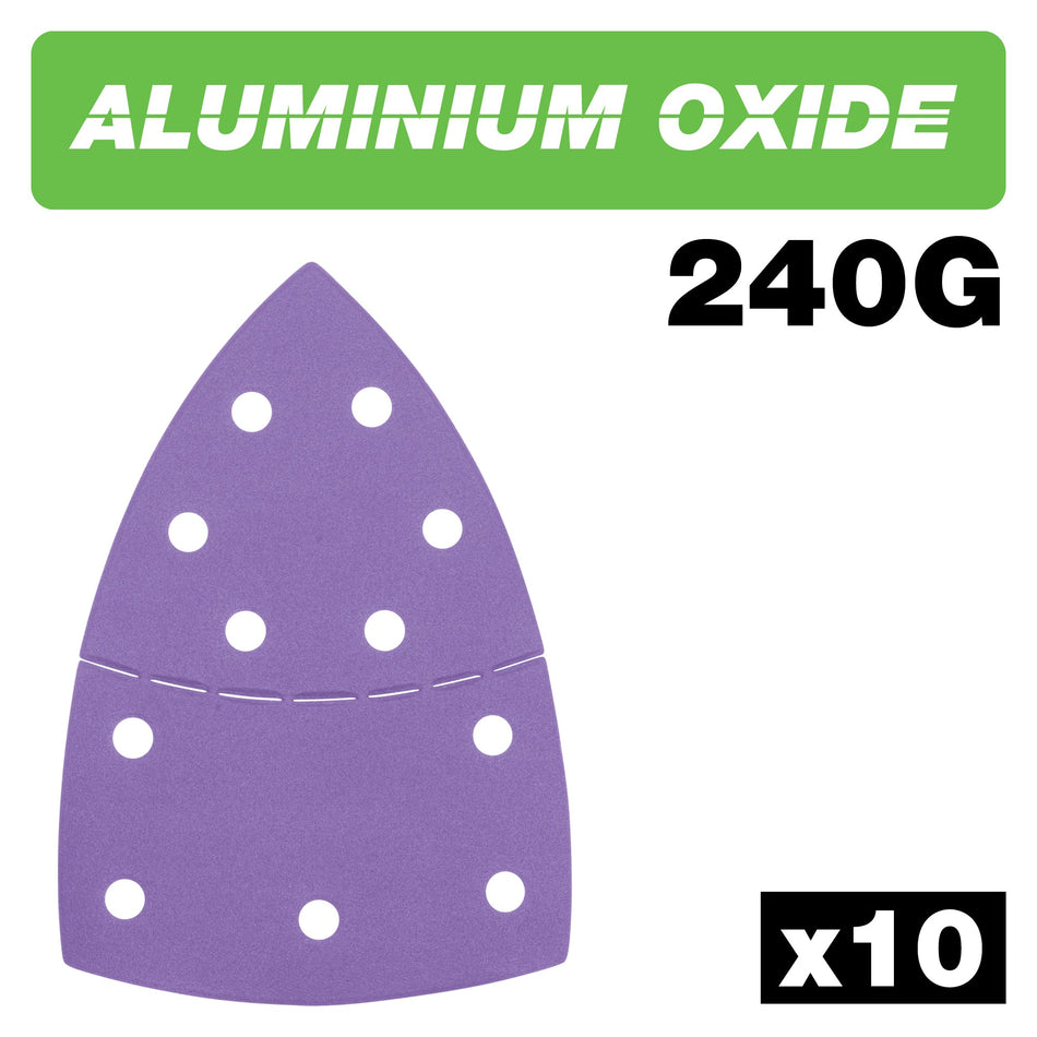 Trend Tools AB/DET/240A Aluminium Oxide Detail Sanding Sheet 240 Grit 102Mm X 151Mm 10Pc