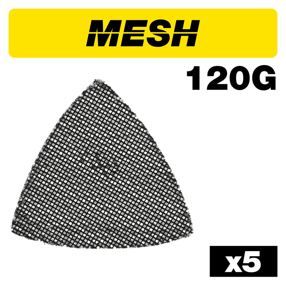 Trend Tools AB/OSC/120M Mesh Delta Sanding Sheet 5Pc 93Mm 120 Grit