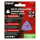 Trend Tools AB/OSC/180A Aluminium Oxide Delta Sanding Sheet 180 Grit 93Mm 10Pc