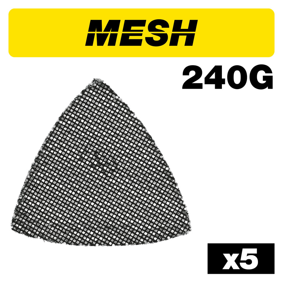 Trend Tools AB/OSC/240M Mesh Delta Sanding Sheet 5Pc 93Mm 240 Grit